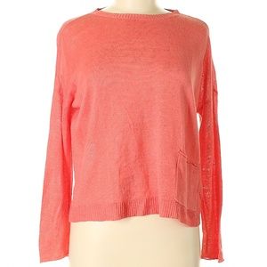 Eileen Fisher 100% Organic Linen Coral Sweater XXS